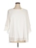 Meri Skye 100% Polyester Ivory 3/4 Sleeve Blouse Size 1X - photo 1