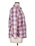 Talbots 100% Cotton Plaid Orange Long Sleeve Button-Down Shirt Size XL - photo 4