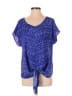 Ann Taylor 100% Polyester Blue Short Sleeve Blouse Size M - photo 1