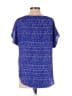 Ann Taylor 100% Polyester Blue Short Sleeve Blouse Size M - photo 2