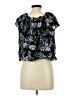 Unbranded 100% Viscose Black Short Sleeve Blouse Size L - photo 2
