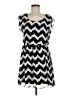 BCX 100% Polyester Chevron-herringbone Black Casual Dress Size M - photo 1