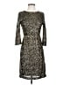 5/48 100% Polyester Animal Print Gold Cocktail Dress Size XS - photo 1