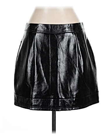 Topshop Faux Leather Skirt (view 2)