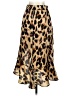 Shein 100% Polyester Animal Print Brown Casual Skirt Size XS - photo 2