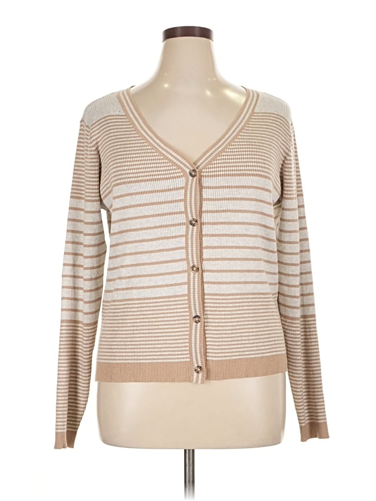 Pre-owned Cyrus Cardigan Sweater In Tan