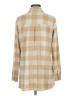 Soft Surroundings Checkered-gingham Tan Long Sleeve Button-Down Shirt Size M (petite) - photo 2