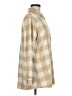 Soft Surroundings Checkered-gingham Tan Long Sleeve Button-Down Shirt Size M (petite) - photo 4