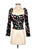 Open Edit Black 3/4 Sleeve Top Size XXS - photo 1