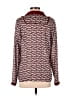 Acote Print Burgundy Long Sleeve Blouse Size Sm (0) - photo 2