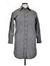 Lafayette 148 New York Gray 3/4 Sleeve Button-Down Shirt Size XXS - photo 1