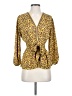 Max Studio 100% Polyester Yellow 3/4 Sleeve Blouse Size XS - photo 1