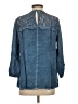 Andree by UNIT 100% Rayon Blue 3/4 Sleeve Blouse Size S - photo 2
