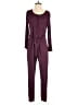 Lively Solid Burgundy Jumpsuit Size S - photo 1