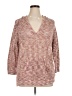 Cj Banks 100% Cotton Tweed Pink Pullover Sweater Size 1X - photo 1