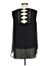 AGB 100% Polyester Black Sleeveless Blouse Size L - photo 2