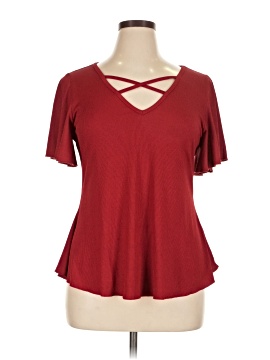 Shein Curve Short Sleeve Blouse
