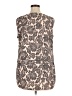 Lane Bryant 100% Polyester Floral Brown Sleeveless Blouse Size 14 - photo 2