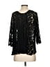 Deletta Black 3/4 Sleeve Blouse Size S - photo 2