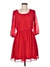 By & By 100% Polyester Solid Red Casual Dress Size M - photo 1