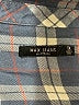 Max Jeans 100% Rayon Plaid Blue 3/4 Sleeve Button-Down Shirt Size 1X - photo 7