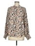 Fate 100% Polyester Animal Print Ivory Long Sleeve Blouse Size M - photo 1