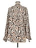 Fate 100% Polyester Animal Print Ivory Long Sleeve Blouse Size M - photo 2