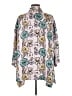 Molly Green 100% Polyester Print Teal 3/4 Sleeve Blouse Size M - photo 2