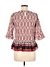 Chelsea & Violet 100% Polyester Red Orange 3/4 Sleeve Blouse Size XL - photo 2