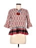 Chelsea & Violet 100% Polyester Red Orange 3/4 Sleeve Blouse Size XL - photo 1