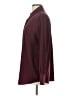 Nine West 100% Polyester Solid Burgundy Long Sleeve Blouse Size L - photo 5