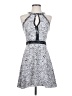 Parker 100% Silk Tweed Silver Cocktail Dress Size XS - photo 1