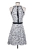 Parker 100% Silk Tweed Silver Cocktail Dress Size XS - photo 2