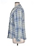 Sanctuary 100% Cotton Plaid Blue Long Sleeve Button-Down Shirt Size L - photo 5