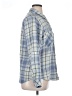 Sanctuary 100% Cotton Plaid Blue Long Sleeve Button-Down Shirt Size L - photo 4