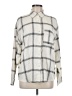 Z Supply Plaid Ivory Long Sleeve Button-Down Shirt Size M - photo 1