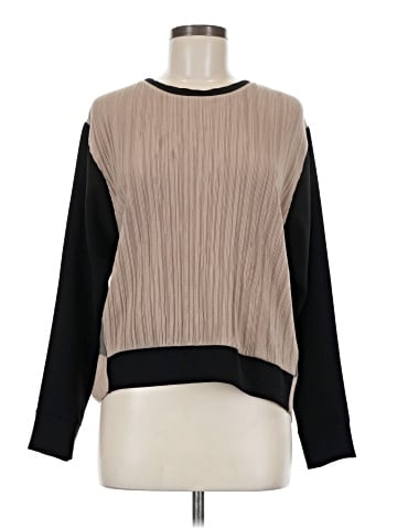 Zara W&B Collection Long Sleeve Blouse (view 1)