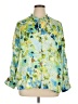 Zara Print Green 3/4 Sleeve Blouse Size XL - photo 1