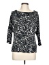 Rafaella 100% Cotton Animal Print Black Pullover Sweater Size L - photo 1