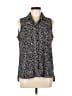 Milano 100% Polyester Polka Dots Black Sleeveless Blouse Size M - photo 1