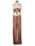 Style Rack 100% Rayon Tweed Brown Jumpsuit Size S - photo 2