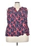 Caffe 100% Rayon Red Sleeveless Blouse Size 3X - photo 1
