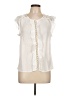 Nylon Apparel 100% Polyester Ivory Short Sleeve Blouse Size L - photo 1