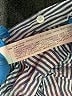 Zara 100% Viscose Rayon Stripes Blue Long Sleeve Button-Down Shirt Size XS - photo 8