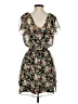 Express 100% Polyester Floral Black Casual Dress Size S - photo 2