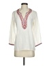 Roberta Freymann 100% Cotton Ivory 3/4 Sleeve Blouse Size XS - photo 1