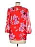 Calvin Klein 100% Polyester Floral Red 3/4 Sleeve Blouse Size M - photo 2