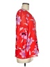 Calvin Klein 100% Polyester Floral Red 3/4 Sleeve Blouse Size M - photo 4
