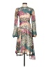 Noni 100% Polyester Print Teal Cocktail Dress Size XS - photo 1
