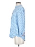Liza Byrd 100% Rayon Chevron-herringbone Blue 3/4 Sleeve Button-Down Shirt Size S - photo 5